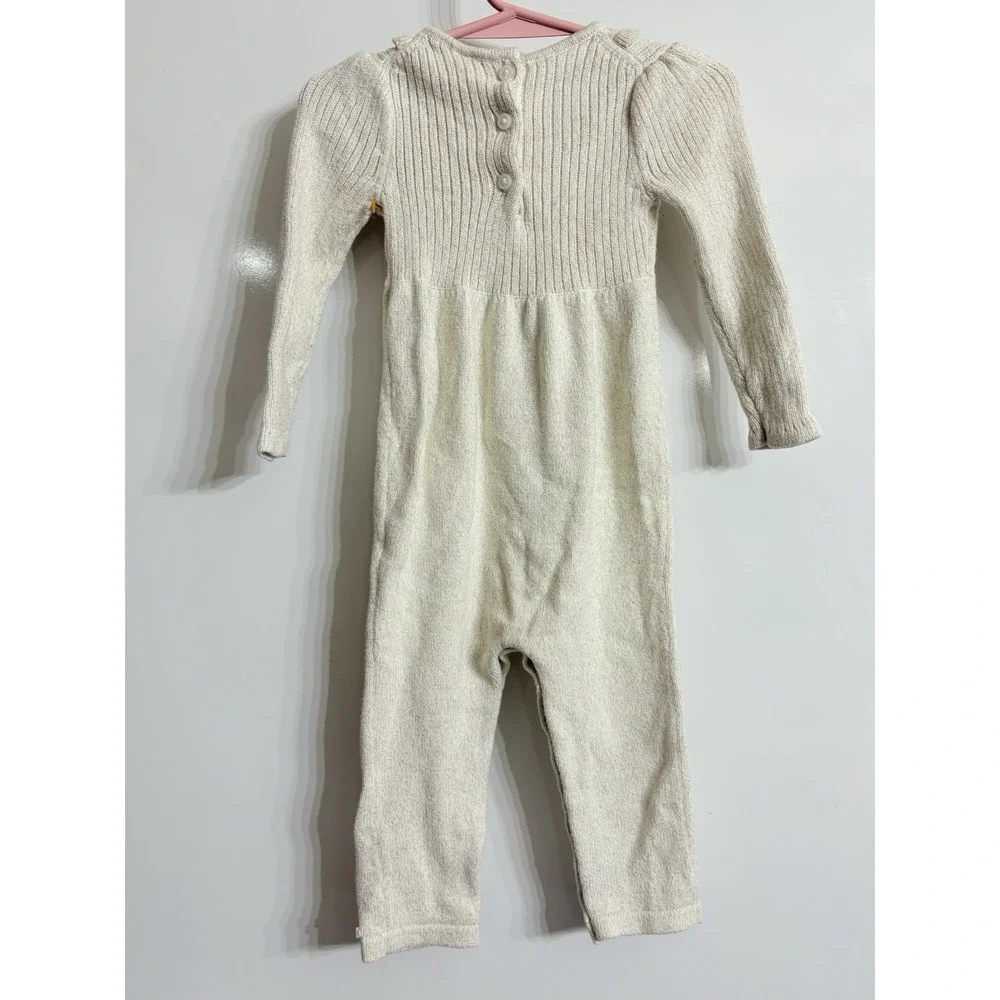 Janie & Jack  12-18months Knit Gold And Cream‎ One Piece Outfit
